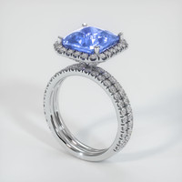 5.03 Ct. Sapphire Ring, 18K White Gold 2