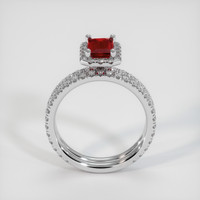 1.04 Ct. Ruby Ring, 18K White Gold 3