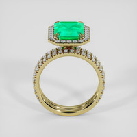 3.64 Ct. Emerald Ring, 18K Yellow Gold 3