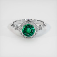 1.04 Ct. Emerald Ring, Platinum 950 1