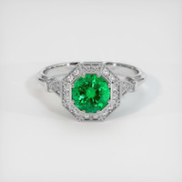 1.16 Ct. Emerald Ring, Platinum 950 1