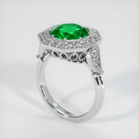 3.59 Ct. Emerald Ring, Platinum 950 2