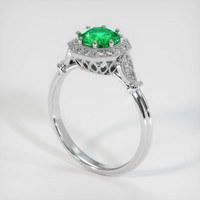 0.93 Ct. Emerald Ring, Platinum 950 2