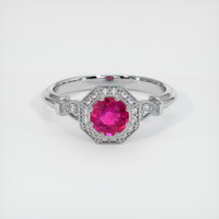 0.65 Ct. Ruby Ring, Platinum 950 1