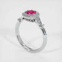 0.65 Ct. Ruby Ring, Platinum 950 2