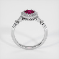 0.63 Ct. Pinkish Red Ruby Ring, 10K White Gold 3