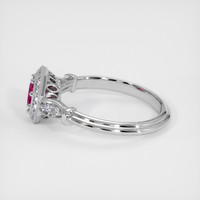 0.63 Ct. Pinkish Red Ruby Ring, 10K White Gold 4