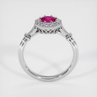0.70 Ct. Pinkish Red Ruby Ring, 10K White Gold 3