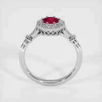 0.58 Ct. Pinkish Red Ruby Ring, 10K White Gold 3