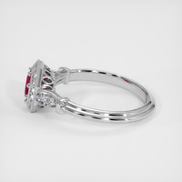 0.58 Ct. Pinkish Red Ruby Ring, 10K White Gold 4