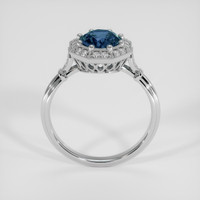 1.37 Ct. Greenish Blue Sapphire Ring, 10K White Gold 3