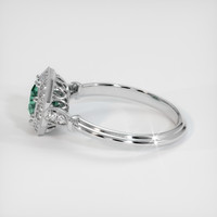 1.12 Ct. Greenish Blue Sapphire Ring, 10K White Gold 4