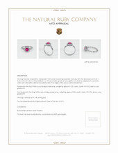 Ruby Ring 0.65 Ct., 14K White Gold Appraisal