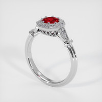 0.68 Ct. Ruby Ring, 14K White Gold 2