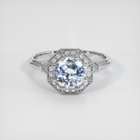 1.76 Ct. Sapphire Ring, 14K White Gold 1