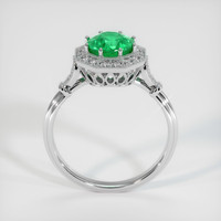 1.08 Ct. Emerald Ring, 18K White Gold 3