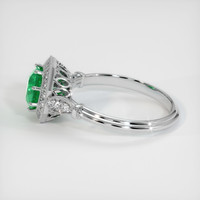 1.08 Ct. Emerald Ring, 18K White Gold 4