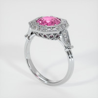 2.15 Ct. Sapphire Ring, 18K White Gold 2