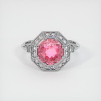 3.09 Ct. Sapphire Ring, 18K White Gold 1