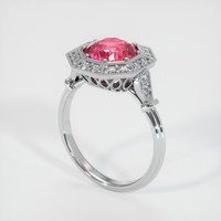 3.09 Ct. Sapphire Ring, 18K White Gold 2