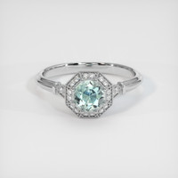 0.96 Ct. Sapphire Ring, 18K White Gold 1