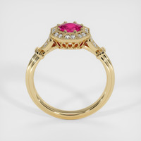 0.65 Ct. Ruby Ring, 14K Yellow Gold 3