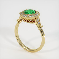 1.16 Ct. Emerald Ring, 18K Yellow Gold 2