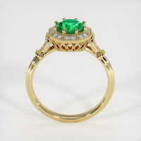 0.93 Ct. Emerald Ring, 18K Yellow Gold 3