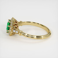 0.93 Ct. Emerald Ring, 18K Yellow Gold 4