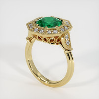 2.95 Ct. Emerald   Ring, 18K Yellow Gold 2
