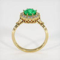 1.08 Ct. Emerald Ring, 18K Yellow Gold 3