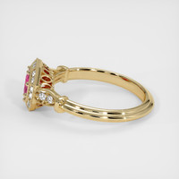 0.65 Ct. Ruby Ring, 18K Yellow Gold 4