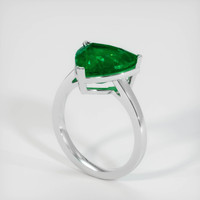 4.29 Ct. Emerald Ring, Platinum 950 2