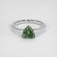 1.33 Ct. Green Sapphire Ring, Platinum 950 1
