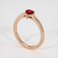 0.67 Ct. Ruby Ring, 18K Rose Gold 2