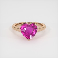 3.11 Ct. Pink Sapphire Ring, 18K Rose Gold 1
