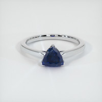 0.85 Ct. Sapphire Ring, 14K White Gold 1