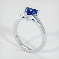 1.31 Ct. Blue Sapphire Ring, 14K White Gold 2