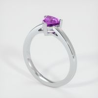 0.91 Ct. Sapphire Ring, 14K White Gold 2