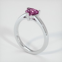 1.09 Ct. Pink Sapphire Ring, 14K White Gold 2