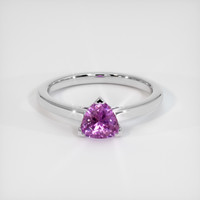 0.88 Ct. Sapphire Ring, 14K White Gold 1