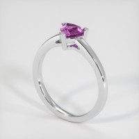 0.88 Ct. Sapphire Ring, 14K White Gold 2