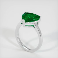 4.29 Ct. Emerald Ring, 18K White Gold 2