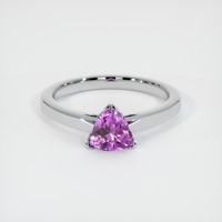 0.91 Ct. Sapphire Ring, 18K White Gold 1