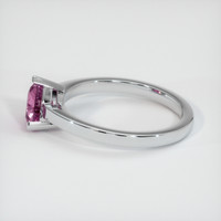 1.09 Ct. Pink Sapphire Ring, 18K White Gold 4