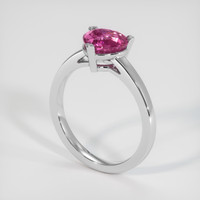 2.03 Ct. Sapphire Ring, 18K White Gold 2