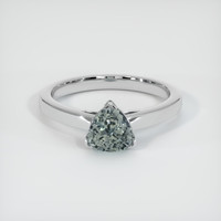 0.93 Ct. Sapphire Ring, 18K White Gold 1