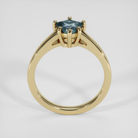 1.10 Ct. Greenish Blue Sapphire Ring, 14K Yellow Gold 3