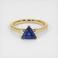 1.31 Ct. Blue Sapphire Ring, 18K Yellow Gold 1