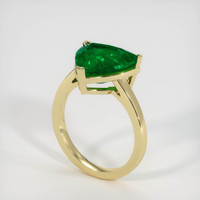 4.29 Ct. Emerald Ring, 18K Yellow Gold 2